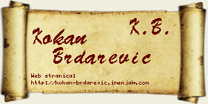 Kokan Brdarević vizit kartica